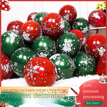Load image into Gallery viewer, Christmas Balloons 10-Inch 12-Inch Thickened Rubber Balloons Party Decoration Balloon round Printing