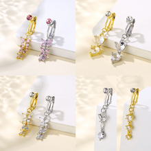 Load image into Gallery viewer, Heart shaped fake belly button ring belly button butterfly clip