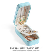 Load image into Gallery viewer, Jewelry Storage Box Portable Earrings Ear Stud and Ring Ornament 2 Layers Holders Case