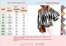 Load image into Gallery viewer, Summer and Autumn Striped Sexy Fashion off-the-Shoulder Chiffon Shirt Shirt for Women