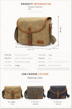 Load image into Gallery viewer, S. C. Cotton Waterproof Canvas Photography Bag Leisure Eos SLR Digital Packet Anti-Seismic Micro Single-Shoulder Camera Bag