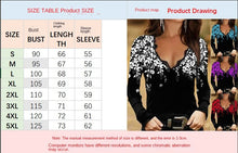 Load image into Gallery viewer, Women's Autumn and Winter V-neck Long-Sleeved Bottoming Shirt Floral T-shirt