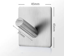 Load image into Gallery viewer, 304 Black Robe Hook Wall Towel Hook for Bathroom Stainless Steel Coat Hook Rustproof Hook Hanger for Kitchen Hardware