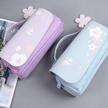 Load image into Gallery viewer, Pencil Case PU Leather Pen Case Ruler Pouch for School Girl Sweet Eraser Holder
