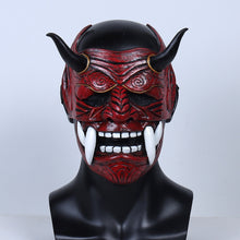 Load image into Gallery viewer, Samurai Mask Japanese Cosplay Masks Scary Latex Mascarillas Horror Anime Face Masques Halloween Costumes Props Carnival Mascaras