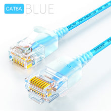 Load image into Gallery viewer, Ethernet Cable Cat 6 A 10Gbps Network Slim Cable for RJ45 Router TV box Networking LAN Cords