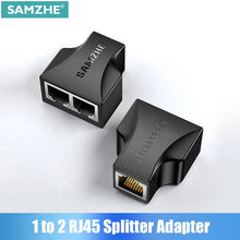 Load image into Gallery viewer, Ethernet Adapter Lan Cable Extender Splitter for Internet Connection Cat5 RJ45 Splitter Coupler Contact Modular Plug