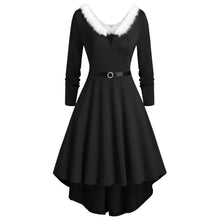 Load image into Gallery viewer, Santa Claus Costume Womens Sexy V-Neck Christmas dress women Long Sleeve Vintage Plus Size 5xl Side Lace-Up Dress grinch dress