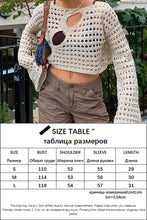 Load image into Gallery viewer, Hollow Out Cropped Knit Smock Top Women Vintage Loose Distressed Crochet Pullovers Crop Tops Fairy Grunge Sweater Cover-up