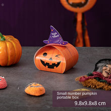 Load image into Gallery viewer, 10PCs Halloween Pumpkin Lamp Candy Packaging Box Decorative Gift Children Dress up Toys Handmade DIY Gift Box