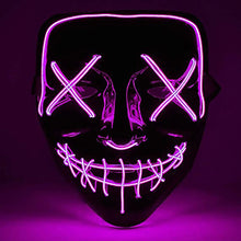 Load image into Gallery viewer, Scary Halloween Colplay Light Up Purge Mask Halloween Masquerade Party LED Face Masks Glowing In Dark for Kids Men Women Mask