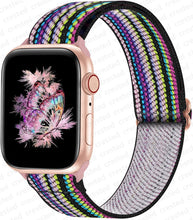 Load image into Gallery viewer, Scrunchie Strap for Apple watch band 45mm 41mm 44mm 40mm 38mm 42mm Elastic Nylon solo Loop bracelet iWatch series 7 3 4 5 6 se