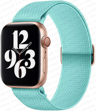 Load image into Gallery viewer, Scrunchie Strap for Apple watch band 45mm 41mm 44mm 40mm 38mm 42mm Elastic Nylon solo Loop bracelet iWatch series 7 3 4 5 6 se