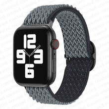 Load image into Gallery viewer, Scrunchie Strap for Apple watch band 45mm 41mm 44mm 40mm 38mm 42mm Elastic Nylon solo Loop bracelet iWatch series 7 3 4 5 6 se