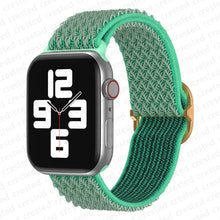Load image into Gallery viewer, Scrunchie Strap for Apple watch band 45mm 41mm 44mm 40mm 38mm 42mm Elastic Nylon solo Loop bracelet iWatch series 7 3 4 5 6 se