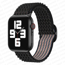 Load image into Gallery viewer, Scrunchie Strap for Apple watch band 45mm 41mm 44mm 40mm 38mm 42mm Elastic Nylon solo Loop bracelet iWatch series 7 3 4 5 6 se