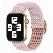 Load image into Gallery viewer, Scrunchie Strap for Apple watch band 45mm 41mm 44mm 40mm 38mm 42mm Elastic Nylon solo Loop bracelet iWatch series 7 3 4 5 6 se