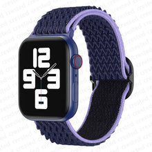 Load image into Gallery viewer, Scrunchie Strap for Apple watch band 45mm 41mm 44mm 40mm 38mm 42mm Elastic Nylon solo Loop bracelet iWatch series 7 3 4 5 6 se