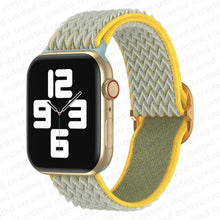 Load image into Gallery viewer, Scrunchie Strap for Apple watch band 45mm 41mm 44mm 40mm 38mm 42mm Elastic Nylon solo Loop bracelet iWatch series 7 3 4 5 6 se
