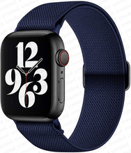 Load image into Gallery viewer, Scrunchie Strap for Apple watch band 45mm 41mm 44mm 40mm 38mm 42mm Elastic Nylon solo Loop bracelet iWatch series 7 3 4 5 6 se