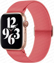 Load image into Gallery viewer, Scrunchie Strap for Apple watch band 45mm 41mm 44mm 40mm 38mm 42mm Elastic Nylon solo Loop bracelet iWatch series 7 3 4 5 6 se