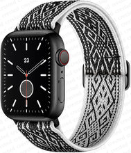 Load image into Gallery viewer, Scrunchie Strap for Apple watch band 45mm 41mm 44mm 40mm 38mm 42mm Elastic Nylon solo Loop bracelet iWatch series 7 3 4 5 6 se