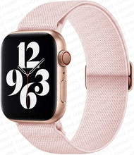 Load image into Gallery viewer, Scrunchie Strap for Apple watch band 45mm 41mm 44mm 40mm 38mm 42mm Elastic Nylon solo Loop bracelet iWatch series 7 3 4 5 6 se