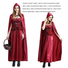 Load image into Gallery viewer, Halloween Costume Cosplay Little Red Riding Hood Character Cosplay Clothes Cloak Little Red Riding Hood Costume
