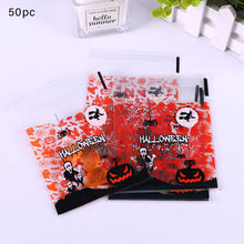 Load image into Gallery viewer, 30pc Halloween Gift Bags OPP Biscuit Candy Packaging Bag Ghost Festival Party Gift Snack Ziplock Bag Happy Helloween Party Decor