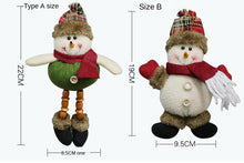 Load image into Gallery viewer, 2pcs Christmas Decorations Old Man Snowman Elk Christmas Gift Small Pendant Plush Doll Christmas Tree Pendant Supplies