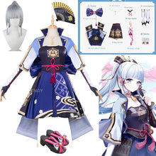 Load image into Gallery viewer, Genshin Impact Ayaka Kamisato Cosplay Anime Game Costume Women Party Halloween Costumes Wig Fan Dress Outfit Ayaka Kamisato XXL