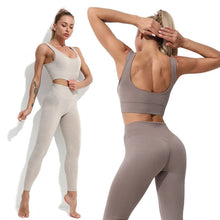 Load image into Gallery viewer, Yoga Set Fitness Clothing Tops And Leggings Sports Suits For Women
