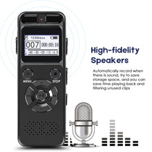 Load image into Gallery viewer, Secret Digital Audio Recorder 8GB Professional Portable Recorder MP3 Commercial