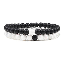 Load image into Gallery viewer, Distance Bracelet For Women Couples Bracelet Classic 6mm Natural Black Matte Blue Turquoises Beaded Stone Bracelets Men Jewelry