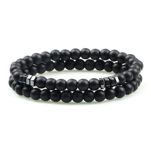 Load image into Gallery viewer, Distance Bracelet For Women Couples Bracelet Classic 6mm Natural Black Matte Blue Turquoises Beaded Stone Bracelets Men Jewelry