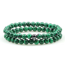 Load image into Gallery viewer, Distance Bracelet For Women Couples Bracelet Classic 6mm Natural Black Matte Blue Turquoises Beaded Stone Bracelets Men Jewelry