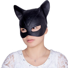 Load image into Gallery viewer, Sexy Cat Woman Selina Kyle Latex Mask Superhero Movie Cosplay Costume Halloween Party Masks
