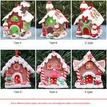 Load image into Gallery viewer, Christmas Decorations Polymer Clay Luminous Christmas House Creative Christmas LED Luminous Christmas House Christmas Decoration Pendant
