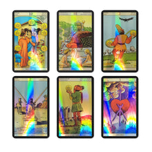 Load image into Gallery viewer, Shine Holographic Tarot Cards in Spanish German Version with Messages in Spanish with Book Divination French Italian