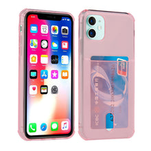 Load image into Gallery viewer, Shockproof Transparent Phone Case For iPhone 12Mini 12 11 Pro Max X XS XR 7 8 Plus SE 2 Soft Silicone Wallet Cover Card Holder