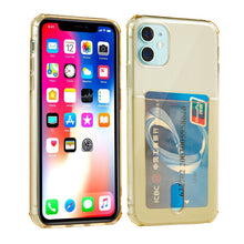 Load image into Gallery viewer, Shockproof Transparent Phone Case For iPhone 12Mini 12 11 Pro Max X XS XR 7 8 Plus SE 2 Soft Silicone Wallet Cover Card Holder