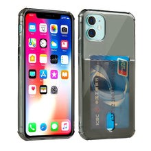Load image into Gallery viewer, Shockproof Transparent Phone Case For iPhone 12Mini 12 11 Pro Max X XS XR 7 8 Plus SE 2 Soft Silicone Wallet Cover Card Holder