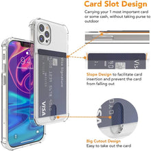 Load image into Gallery viewer, Shockproof Transparent Phone Case For iPhone 12Mini 12 11 Pro Max X XS XR 7 8 Plus SE 2 Soft Silicone Wallet Cover Card Holder