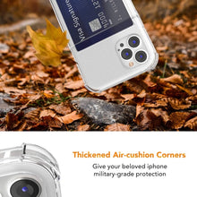 Load image into Gallery viewer, Shockproof Transparent Phone Case For iPhone 12Mini 12 11 Pro Max X XS XR 7 8 Plus SE 2 Soft Silicone Wallet Cover Card Holder