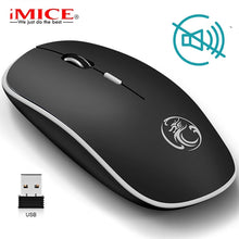 Load image into Gallery viewer, Silent Wireless Mouse PC Computer Mouse Gamer Ergonomic Mouse Optical Noiseless USB Mice Silent Mause Wireless For PC Laptop