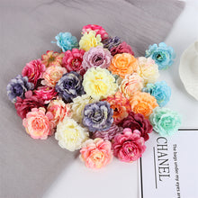 Load image into Gallery viewer, Artificial Flowers 5CM Silk Rose Head Wedding Sina Hand Bouquet Party Home Garden DIY Decor Christmas Gift Wreath Scrapbooking