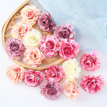 Load image into Gallery viewer, Artificial Flowers 5CM Silk Rose Head Wedding Sina Hand Bouquet Party Home Garden DIY Decor Christmas Gift Wreath Scrapbooking