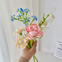 Load image into Gallery viewer, Simulation Building Blocks Flower Tulip Rose Sunflower Potted Bouquet Mini Flower Block DIY Children's Assembled Toy Girl Gift