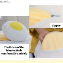 Load image into Gallery viewer, Simulation Fried Egg Plush Toys 40cm Cute Poached Egg Pillow With Blanket Food Plush Doll Soft Nap Pillow Funny Gifts For Kids