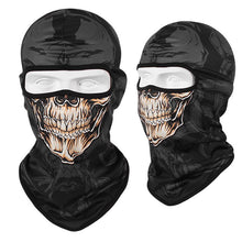 Load image into Gallery viewer, Skull Print Bandana Balaclava Full Face Cover Elastic Outdoor Fishing Hunting Hiking Cycling Neck Gaiter Head Warmer Face Shield